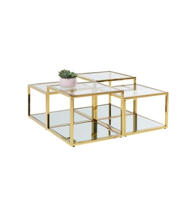 Janet Gold Metal Dörtlü Orta Sehpa