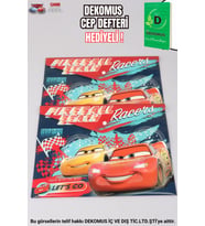 "DEKOMUS CEP DEFTERİ HEDİYELİ " YENİ SEZON LİSANSLI CARS 2'Lİ ÇITÇITLI DOSYA