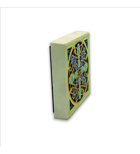 Çini Desen Baskılı Doğaltaş  Magnet(KD-020)Buzdolabı Süsü