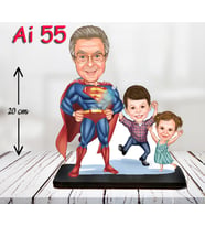 Kişiye Özel Ahşap Biblo - Aile Karikatür Biblo - 3 Kişilik Aile Biblo 15