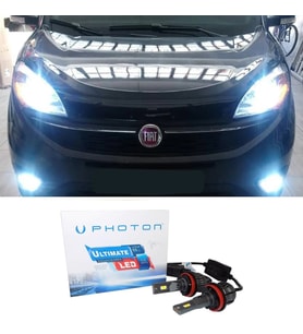 Fiat Doblo D4 Led Xenon Kısa Far Ampulü H7 Ultimate 9500 Lumens Yeni Seri Beyaz 2015-2023