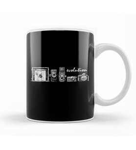 Vintage Evolution of the Camera Photography Kupa Bardak Porselen