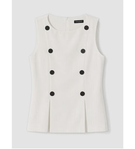 LCW Comfort Beyaz Bisiklet Yaka Süs Düğmeli Peplum Bluz