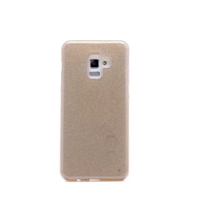Samsung Galaxy A8 Plus 2018 Uyumlu Kılıf Zore Shining Silikon (Gold)