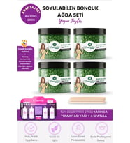 Smoothly 4 Adet Mix Azulen Soyulabilen Boncuk Ağda 1200g+ 4 Adet Karınca Yumurta Yağ + 4 Spatula