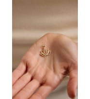 14 Ayar Lotus Altın Kolye Ucu