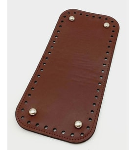 Angel Çanta Aksesuar Suni Deri Bordo Renk 25X12 cm Dikdörtgen Çanta Tabanı (Gümüş Aparatlı)