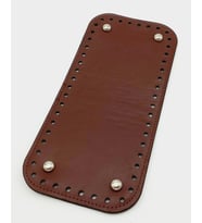 Angel Çanta Aksesuar Suni Deri Bordo Renk 25X12 cm Dikdörtgen Çanta Tabanı (Gümüş Aparatlı)