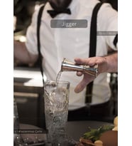 Jigger Çift Taraflı Bar Ölçeği Paslanmaz Kokteyl Ölçeği Barmen Ölçü Kabı Çelik 25/50 cc