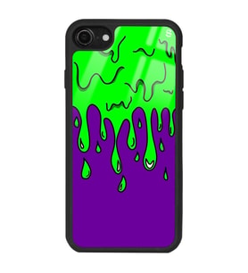 iPhone 8 Neon Damla Tasarımlı Glossy Telefon Kılıfı