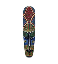 Ahşap Aborjin Mask 50 cm Renkli Duvar Dekoru Maske (Karışık)