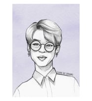 Jimin Kroki Tablo Ahşap Poster Dekoratif Kod4619
