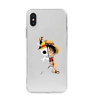 Iphone X ve XS Uyumlu One Piece Luffy Tasarımlı Şeffaf Telefon Kılıfı
