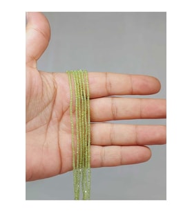 Bileklik Boy Peridot (ZEBERCET) Taşı Dizi 1*1.8mm (51122) Yarım Dizi (17CM UZUNLUĞUNDADIR)