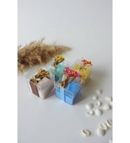 Organik Doğal Kokulu Soya Wax Krem Yesil Mavi Sarı Renk 4'lü Hediyelik Mum