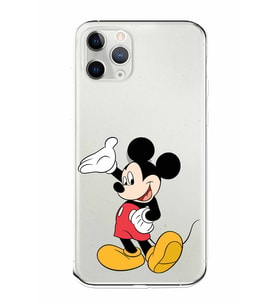Apple iPhone 11 Pro Uyumlu Kamera Korumalı Tıpalı Kapak Mickey Mouse TasarımlıŞeffaf Kılıf