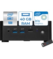 Msı Cubı Nuc Intel Core 7 150U 40GB Ddr5 4tb SSD Iris Xe Graphics Windows 11 Pro Mini Bilgisayar 1M012BEUH16 + Zettausbbellek