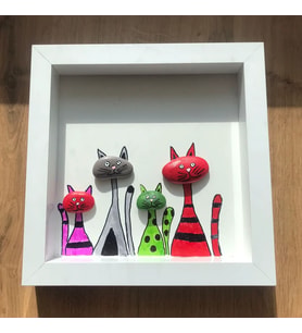 Northcity Eşsiz Doğal Taş Efektli Hayvan Görselli Duvar Panosu 20x20cm MDF