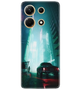 Infınıx Note 30 Kılıf Silikon Desen Özel Seri Night Cars 1619