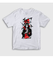 Presmono Unisex Çocuk Beyaz Genjutsu Uchiha Itachi Anime Naruto T-Shirt 317759tt