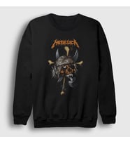 Presmono Unisex Siyah Skull V2 Metallica Sweatshirt 293730tt