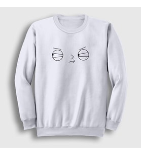 Presmono Unisex Beyaz Face Stewie Griffin Family Guy Sweatshirt 300230tt