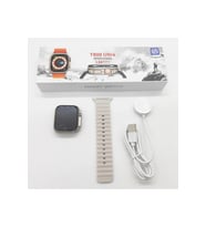 Serreha T800 Ultra Akıllı Saat  Kablosuz Şarj - 49 mm-BEYAZ RENK