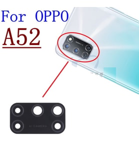 Tkgz Oppo A52 Arka Kamera Camı Lens Yapışkanlı
