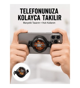 Mey İthalat® Telefon Soğutucu LED Işık Efektli Power Aparatlı Sessiz ve Taşınabilir Model Yeni