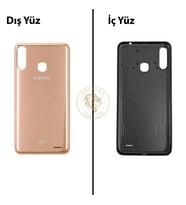 Infinix Hot 7 Gold Uyumlu Arka Kapak Arka Cam Batarya Pil Kapağı Lazer Kesim Back Cover