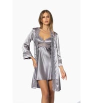 Pierre Cardin 6 Parça Saten Çeyiz Seti (Açık Mavi)