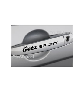 Hyundai Getz İçin Uyumlu Aksesuar Sport Kapı Kolu Sticker Set 8 Ad 13*1 Cm