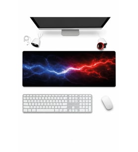SonicTouch Klavye Mousepad 32x70cm Dikişsiz Pürüzsüz Sıvı Geçirmez Kaymaz Taban iki Kutup