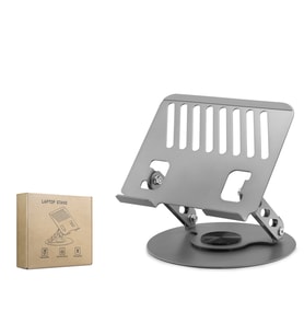 Karbon Çelik 360 Derece Dönebilen Ergonomik Laptop Standi - Gri HDX8018