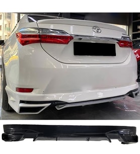 Toyota Corolla Custom Arka Ek Difüzör Siyah Plastik 2013 2014 2015 2016 2017 Arka-difizör-bodykit-ek