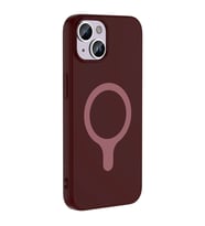 iPhone 14 / İphone 13 Kılıf M-Safe Şarj Özellikli Aris Silikon Kapak Mürdüm