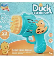 Pilli Köpük Baloncuk Makinesi Tabancası Yeni Tasarım Bol Köpük Süper Ördek Figürlü 23 ÇIKIŞLI (Mavi)