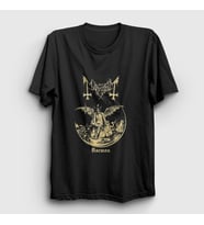 Presmono Unisex Siyah Daemon Mayhem T-Shirt 64325tt
