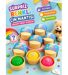 Premium Çin Mantısı Squishy Oyuncak Sürpriz Renkli Bun Mystery Yumuşak Stres Oyuncağı