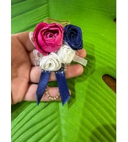 5X4 CM KABARTMA RENKLİ ÇİÇEKLİ BROŞ YAKA İĞNESİ