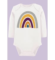 Organik Baskılı Pamuklu Unisex Bebek Body UZUNKOLE108