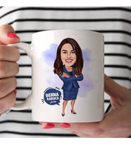 Kişiye Özel İş Kadını Kişiye Özel Karikatürlü Bardak