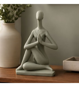 Zen Meditasyon Figürlü Dekoratif Biblo - Ada Yeşili