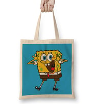 Sünger Bob Sponge Bob 05 Bez Çanta Uzun Saplı