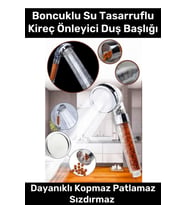 Premium Özel Zeolid Taşlı Yüksek Emisyon Güçlü Boncuklu Su Tasarruflu Kireç Önleyici Duş Başlığı