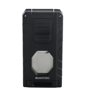Quantoro Üç Torch Pürmüz Easy S/İğneli/Delicili Siyah Metal Puro Çakmağı