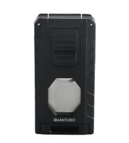 Quantoro Üç Torch Pürmüz Easy S/İğneli/Delicili Siyah Metal Puro Çakmağı