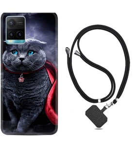 Vivo Y11S Y21S Y20 Y20S Y70 Kılıf Boyun Askılı Silikon Super Cat 1666