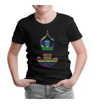Yoga - Lines Siyah Çocuk Tshirt