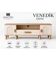 VENEDİK TV ÜNİTESİ-Genişlik 160 cm, yükseklik 66 cm, derinlik 41 cm.% 100 MDF
